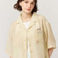 Open Collar Short Sleeve Sheer Shirt (Ikaku Yummy Dance)