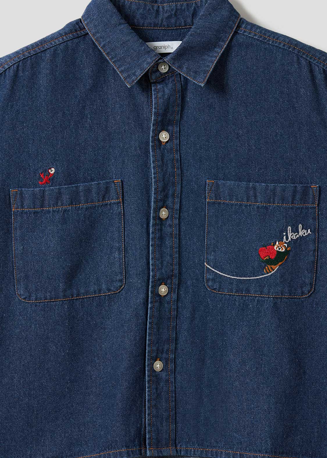Ikaku | Cropped Denim Shirt