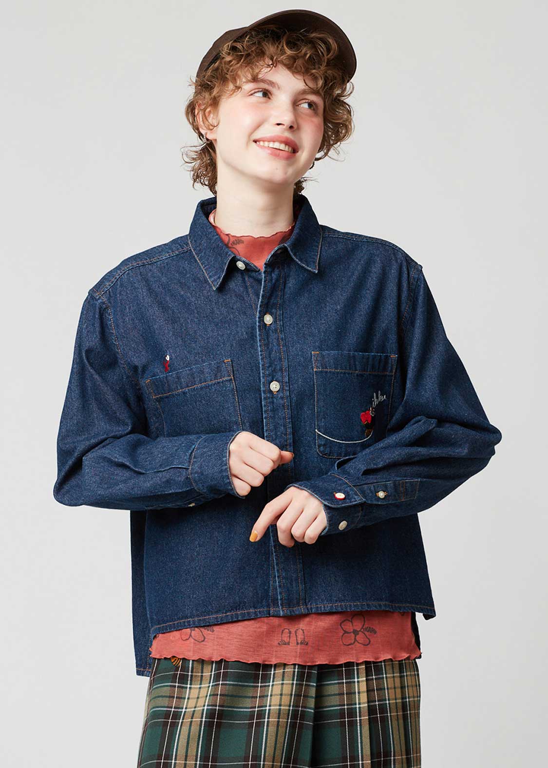 Ikaku | Cropped Denim Shirt