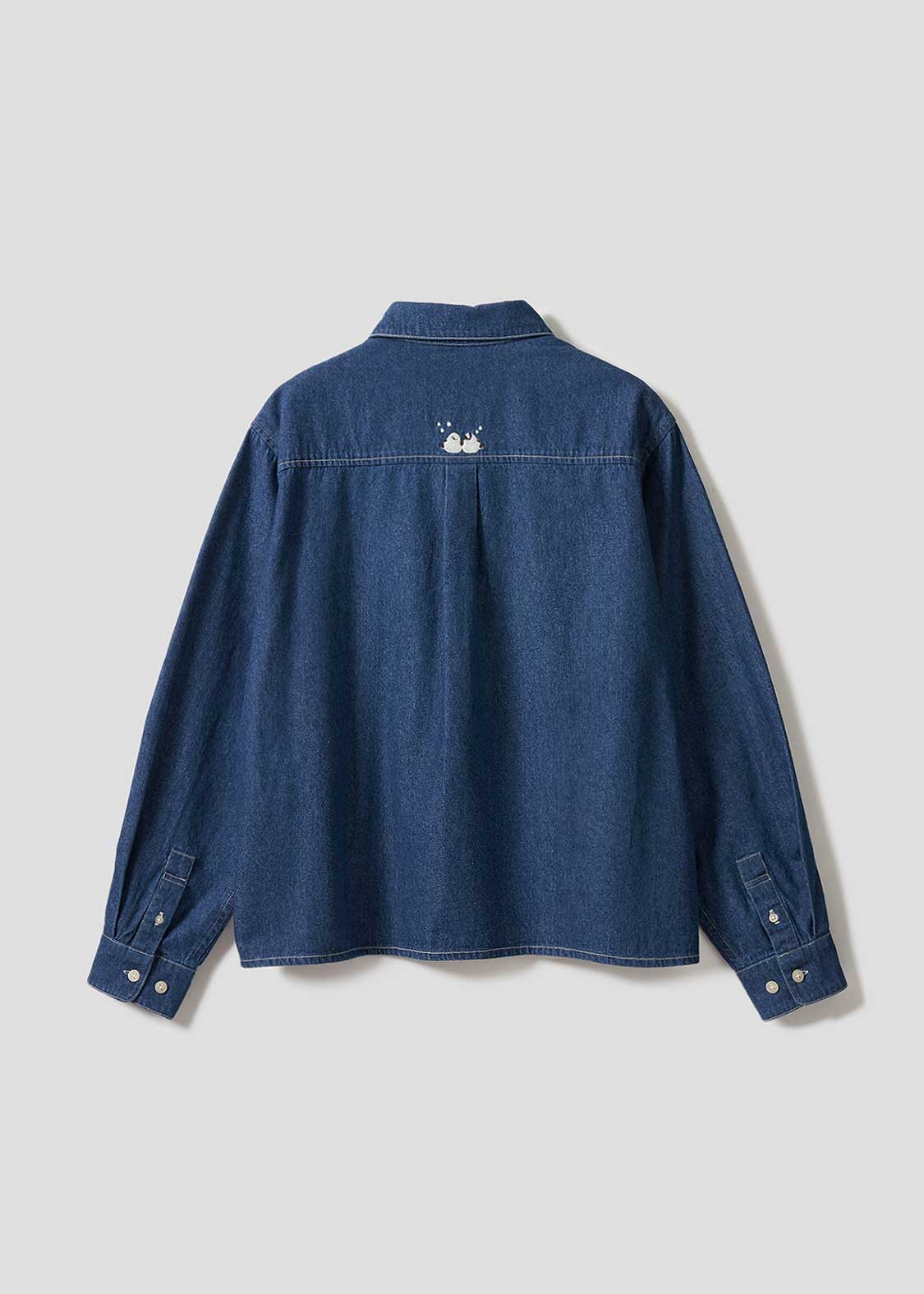 Shimaenaga | Cropped Denim Shirt