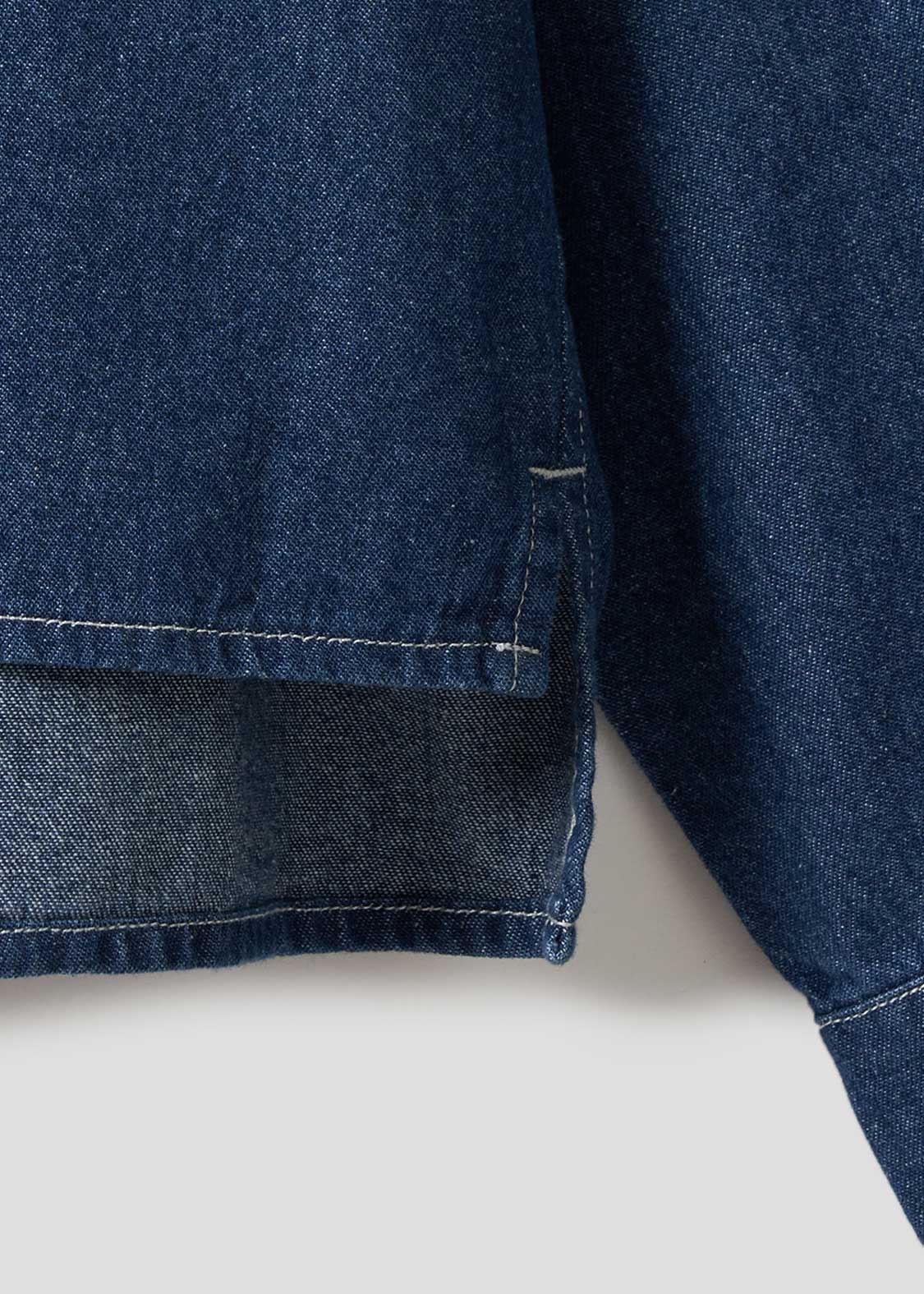Shimaenaga | Cropped Denim Shirt