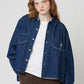 Shimaenaga | Cropped Denim Shirt