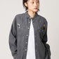Beautiful Shadow Bloom | Denim Back Button Shirt