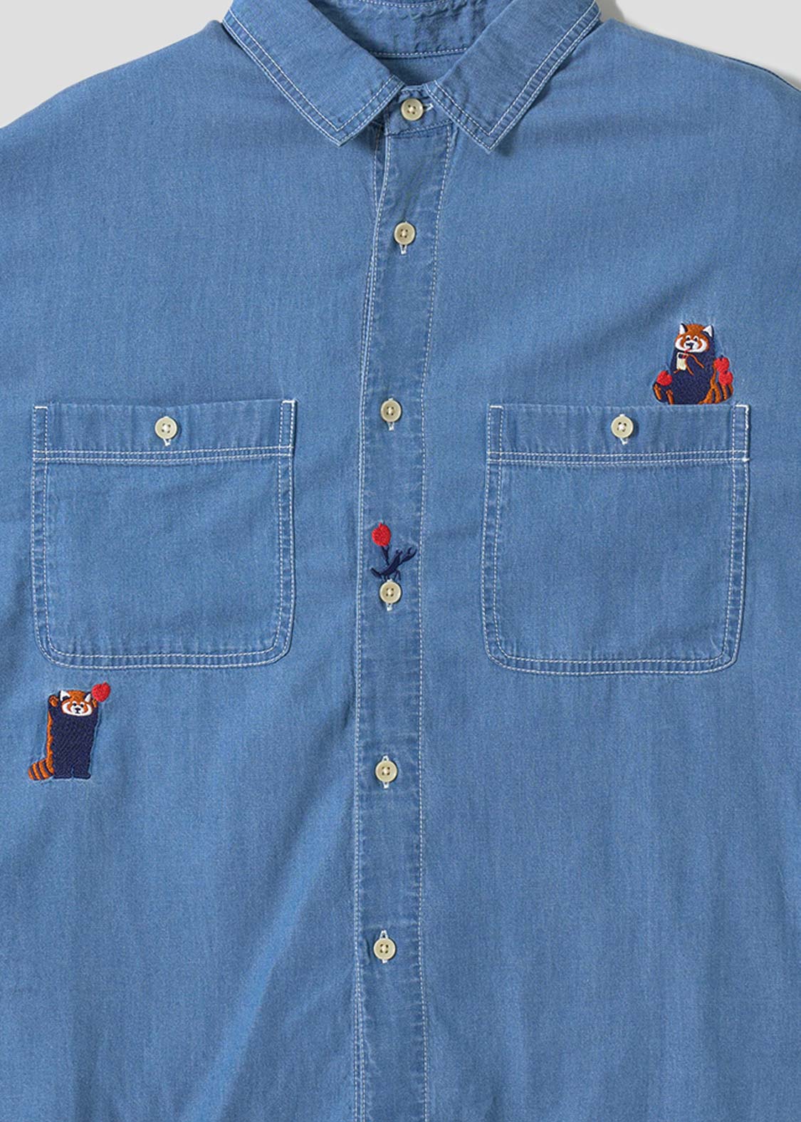 Ikaku Noringo | Denim Back Button Shirt