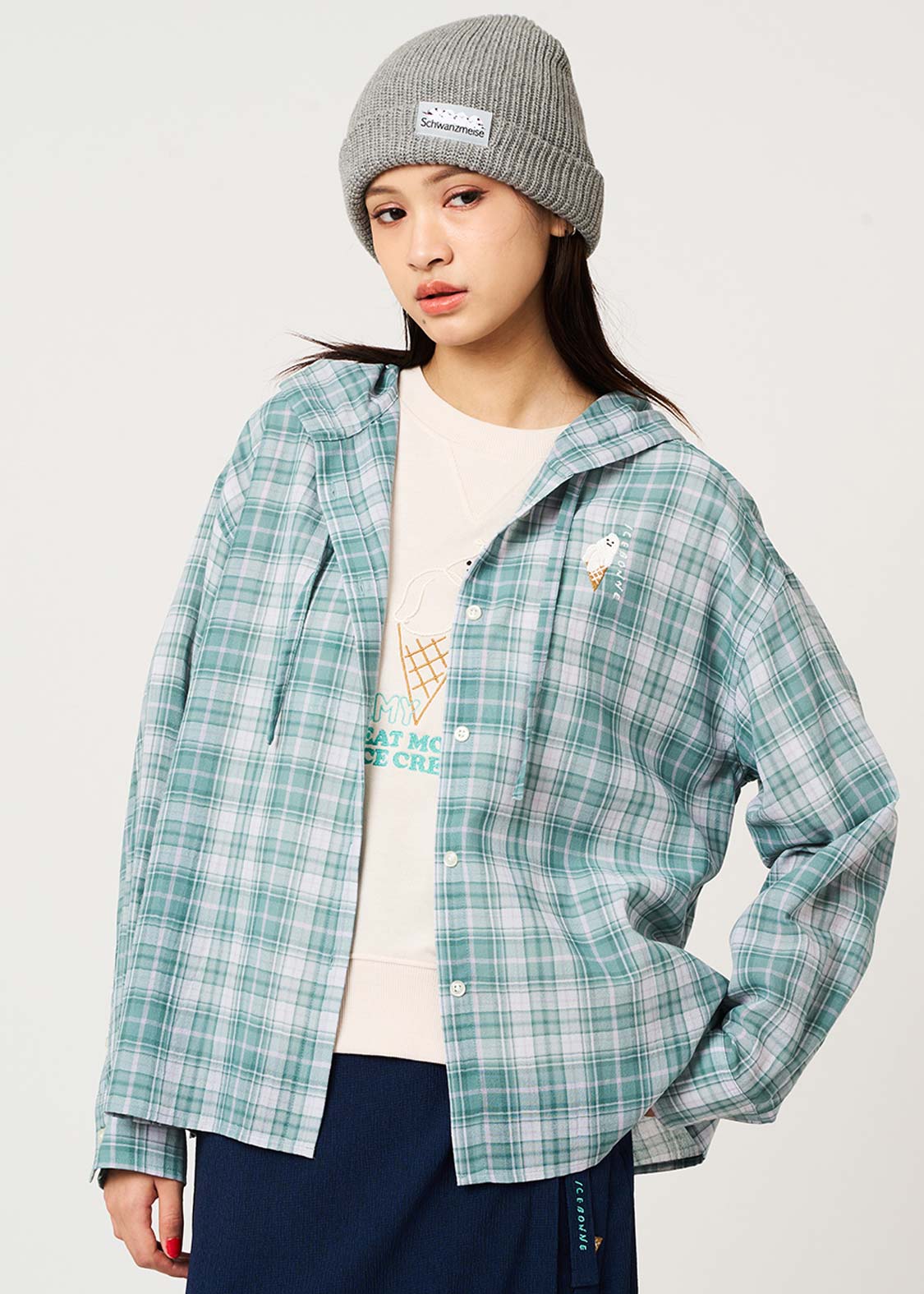 Icebonne | Sheer Hooded Shirt