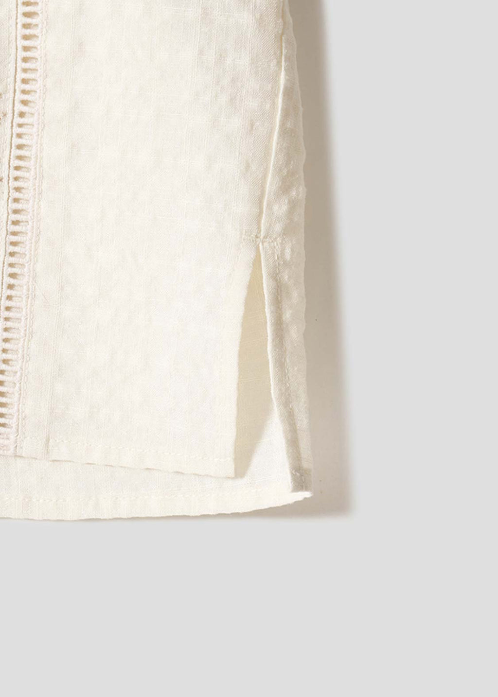 Ikaku Goron | Ladder Lace Short-Sleeved Shirt