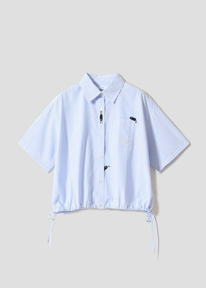 Beautiful Shadow Playful Paint | Short Sleeve Drawstring Shirt