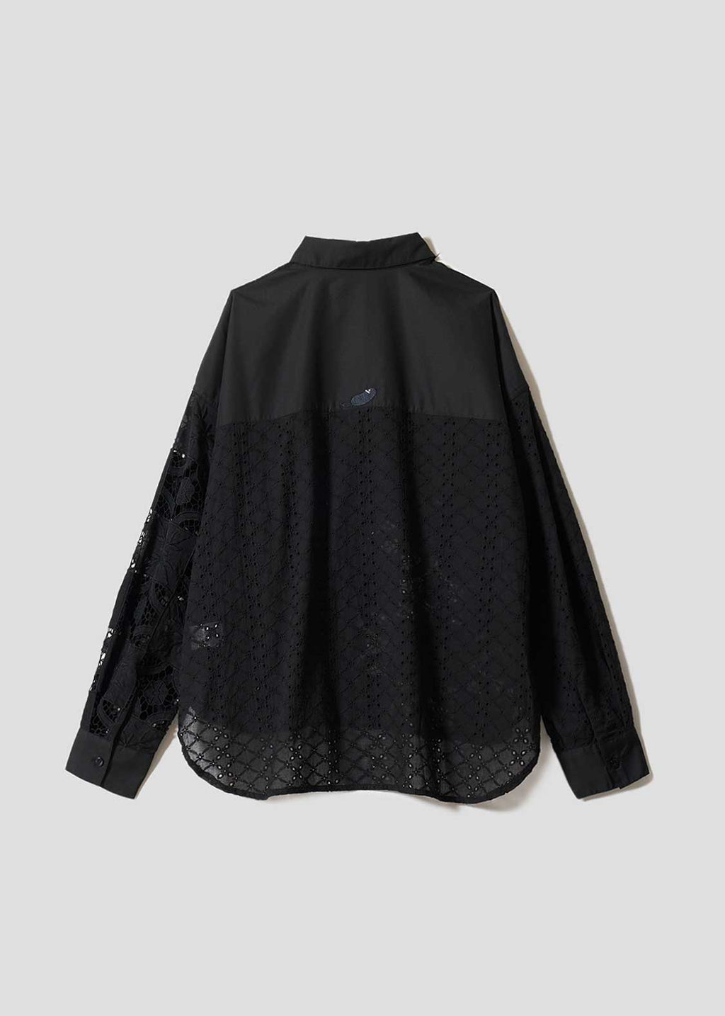 Beautiful Shadow Just Be Here | Lace Patchwork Shirt