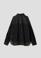 Beautiful Shadow Just Be Here | Lace Patchwork Shirt
