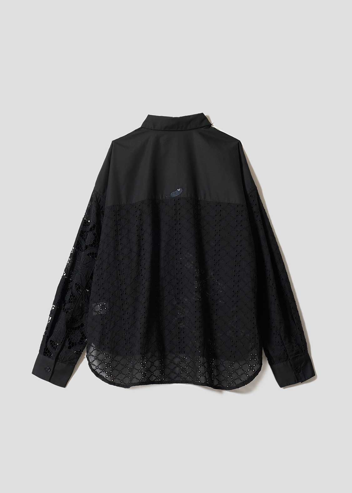 Beautiful Shadow Just Be Here | Lace Patchwork Shirt
