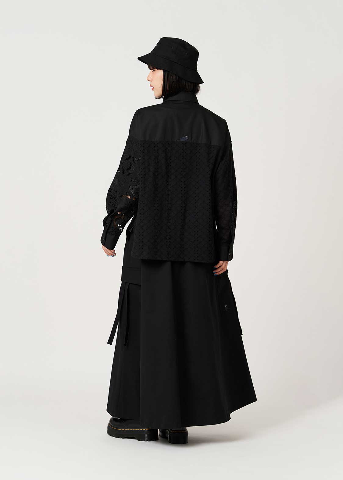 Beautiful Shadow Just Be Here | Lace Patchwork Shirt