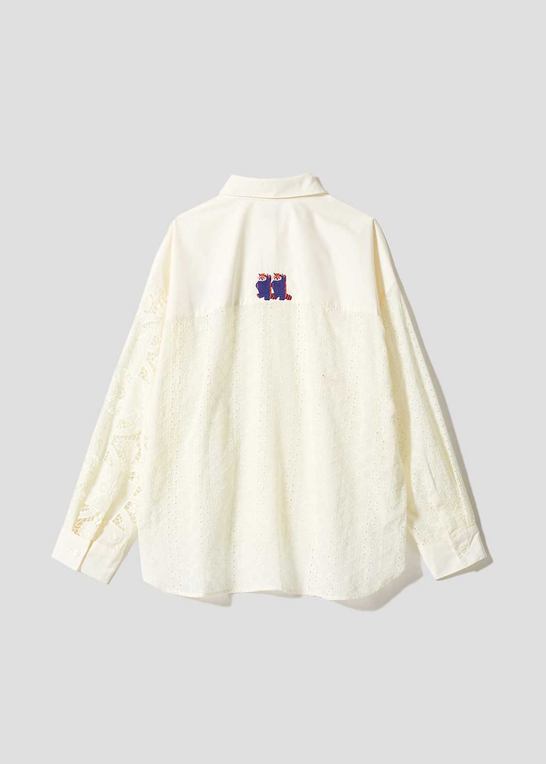 Ikaku Dance | Lace Patchwork Shirt