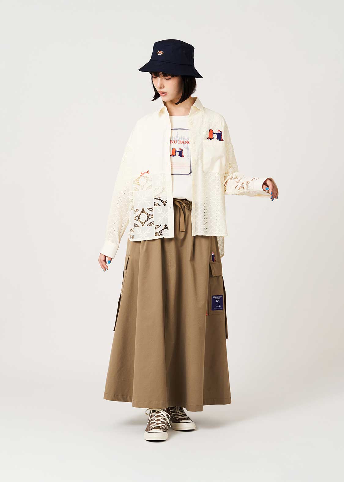 Ikaku Dance | Lace Patchwork Shirt