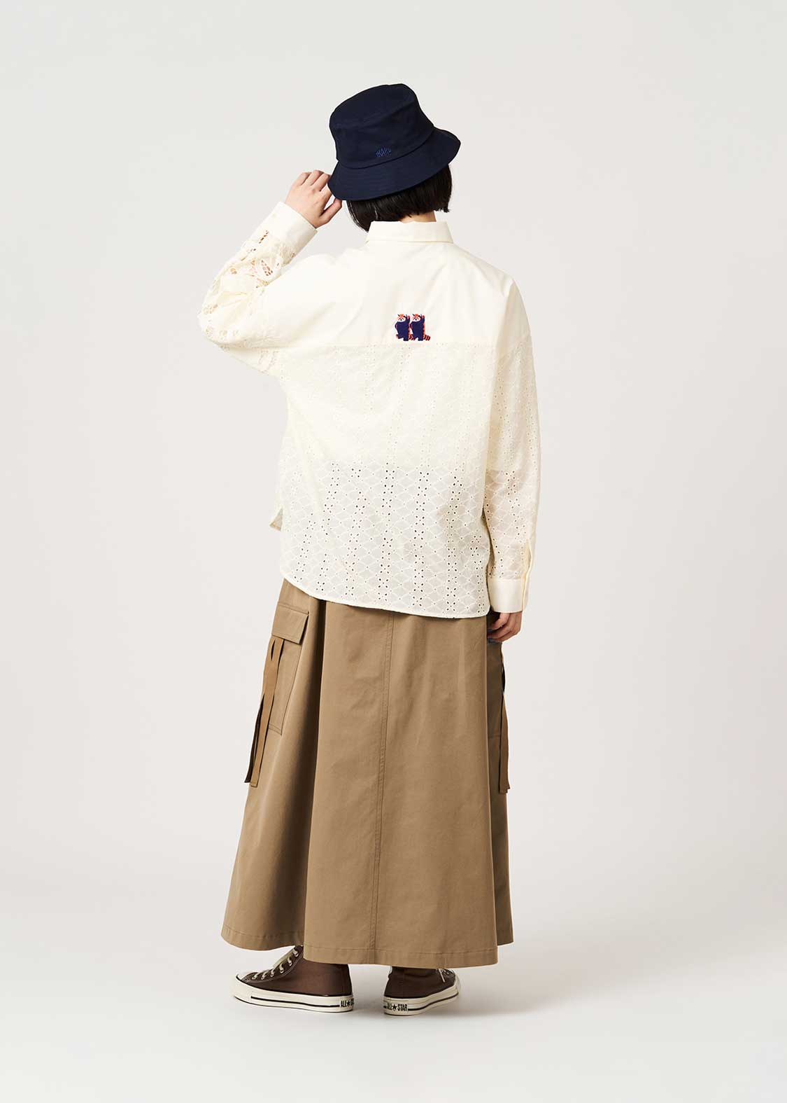 Ikaku Dance | Lace Patchwork Shirt