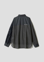 Nagasugiru Inu Meets Hot Dog | Lace Patchwork Shirt
