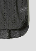 Nagasugiru Inu Meets Hot Dog | Lace Patchwork Shirt