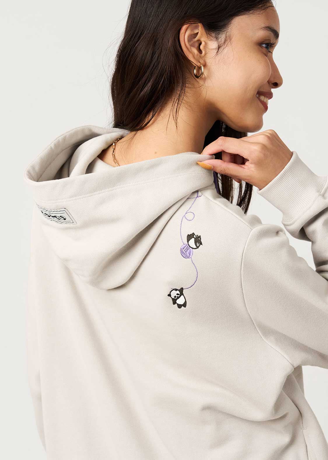 Rolling Pandas Kate | Cropped Fleece Hoodie