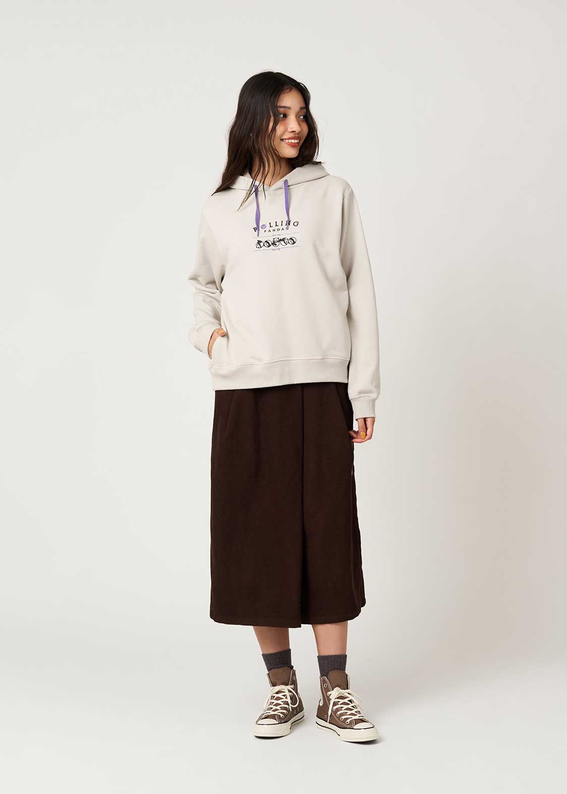 Rolling Pandas Kate | Cropped Fleece Hoodie