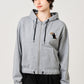 Ikaku Royal Grey | Zip Hoodie
