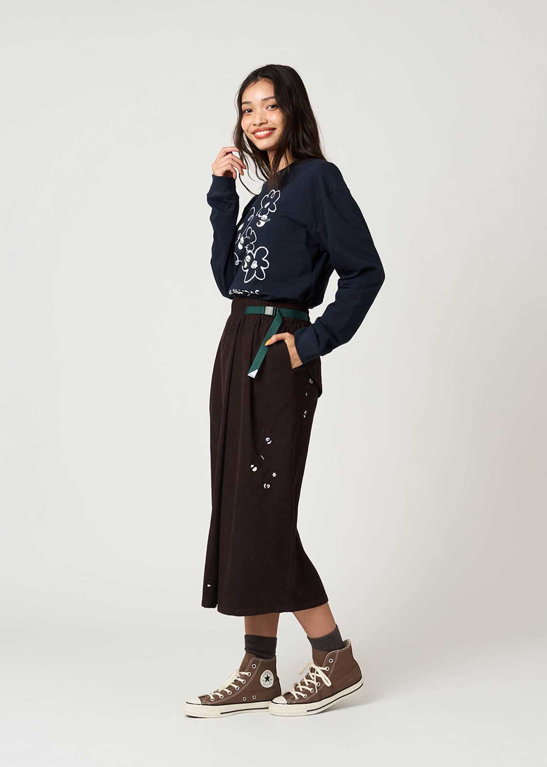 Rolling Pandas Party | Corduroy Skirt