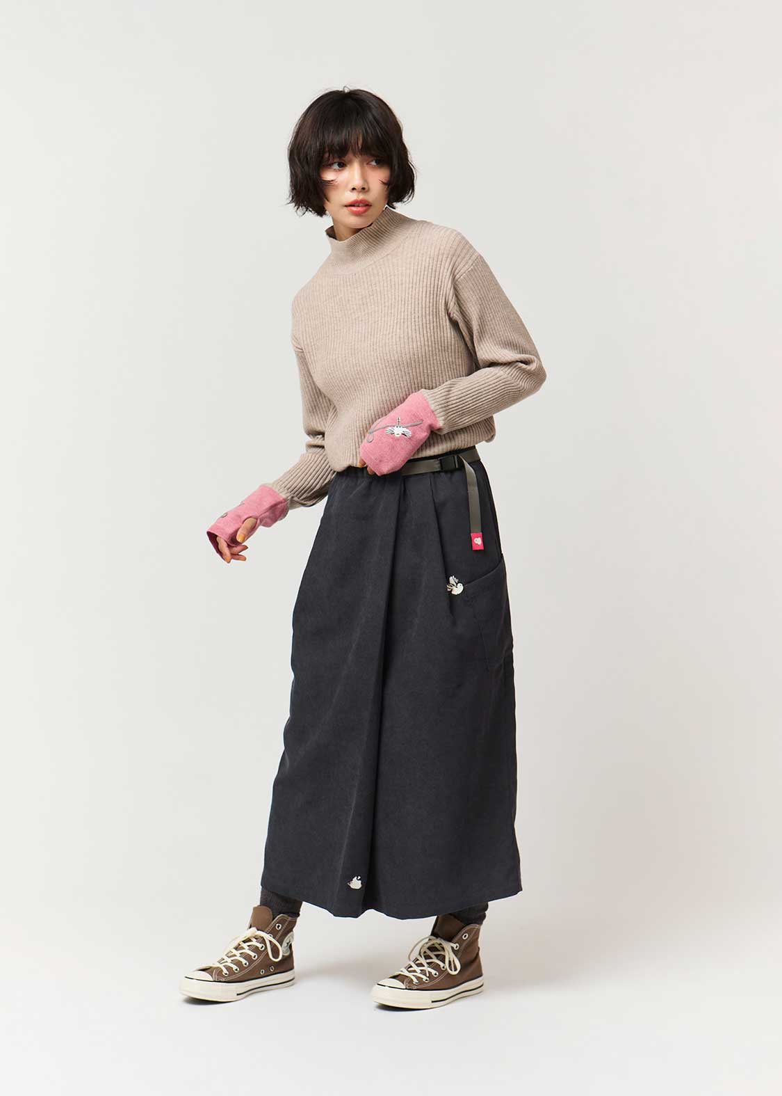 Long-Tailed Tit (Shimaenaga) | Corduroy Skirt