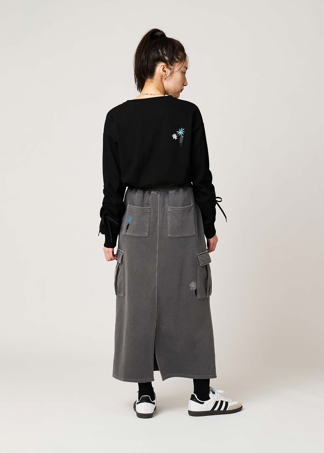 Beautiful Shadow Bloom | Fleece Cargo Skirt