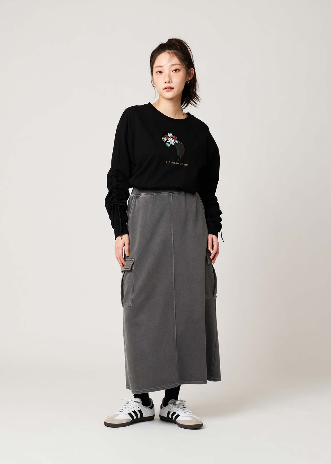 Beautiful Shadow Bloom | Fleece Cargo Skirt