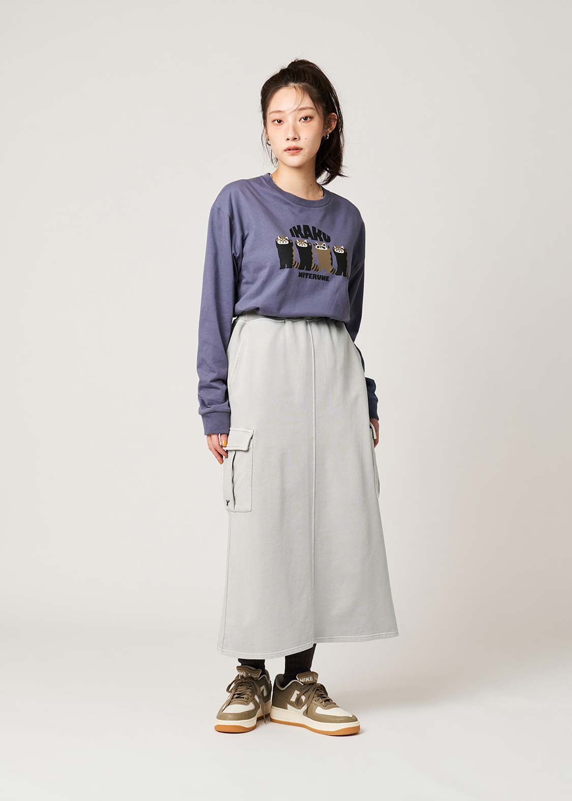 Ikaku Noringo | Fleece Cargo Skirt