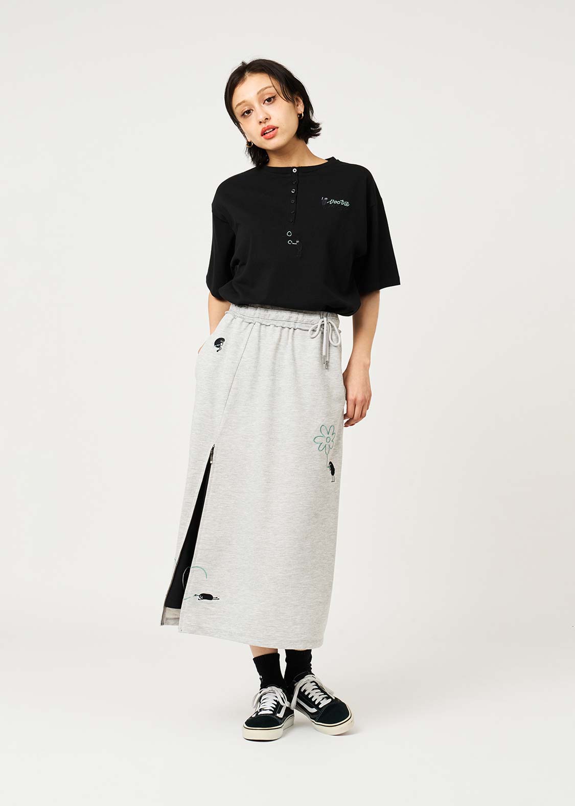 Magic Paint Beautiful Shadow | Slit Long Skirt