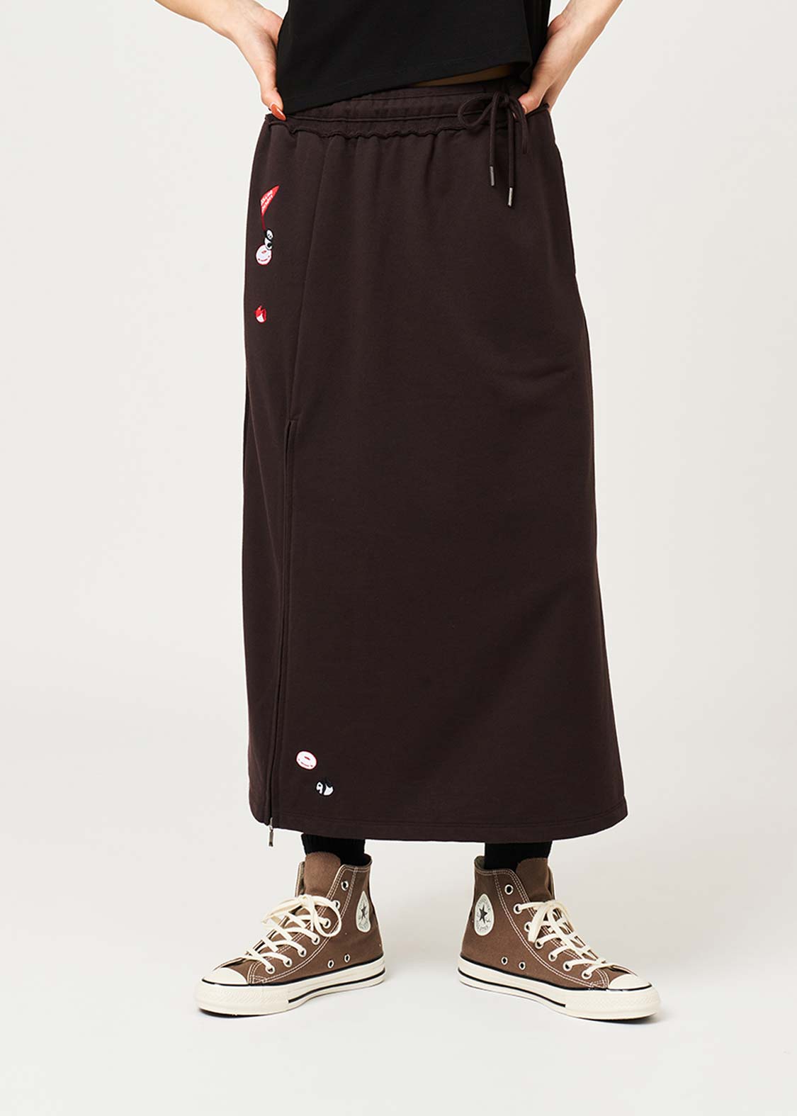 Rolling Panda'S Donuts | Slit Long Skirt