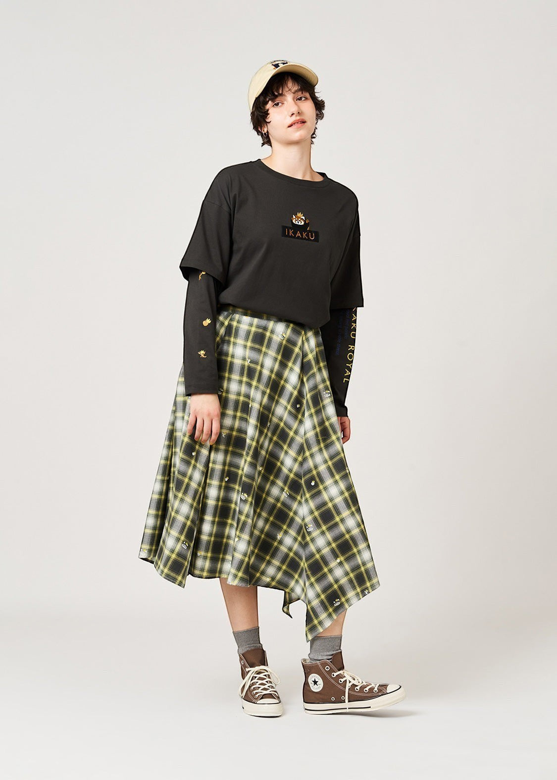 Ikaku Royal | Check Skirt