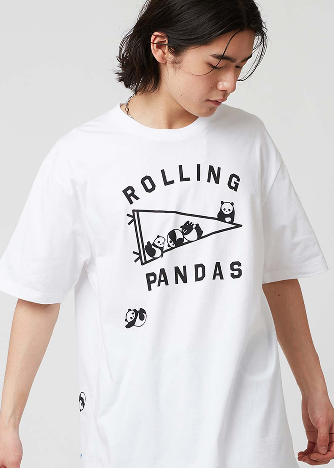 Rolling Pandas and Flag | Short Sleeve Tee