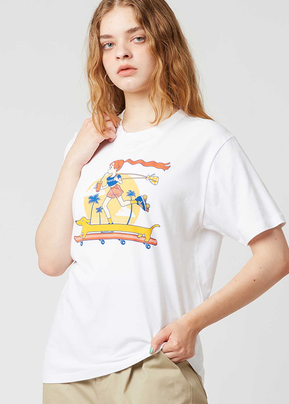 Natsumi Yoshida x Nagasugiru Inu - Skateeeeet | T-Shirt