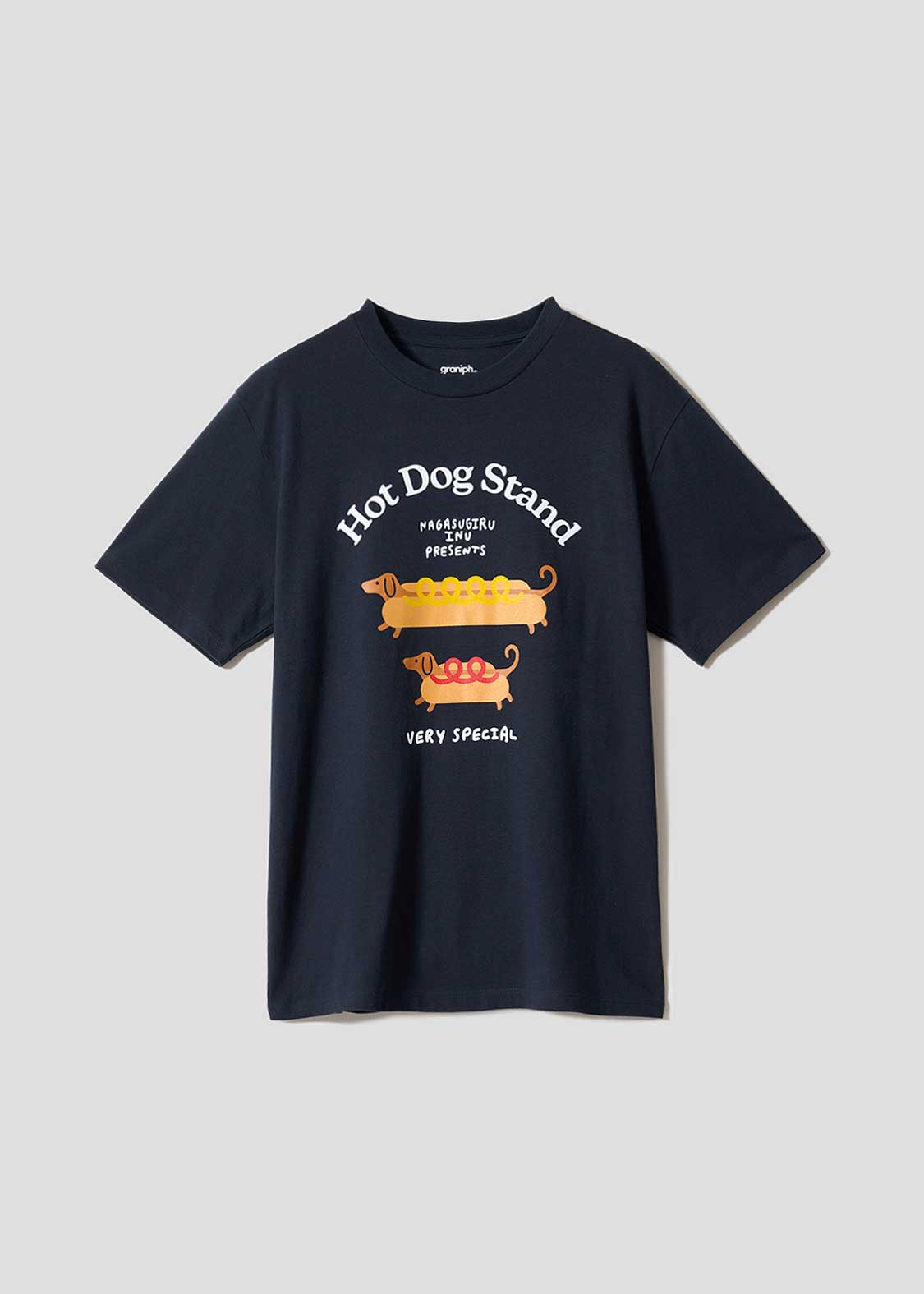 Nagasugiru Inu Meets Hot Dog DRK | T-Shirt