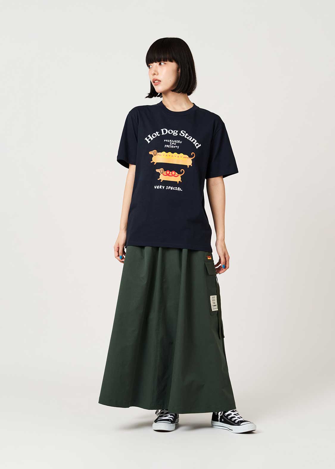 Nagasugiru Inu Meets Hot Dog DRK | T-Shirt