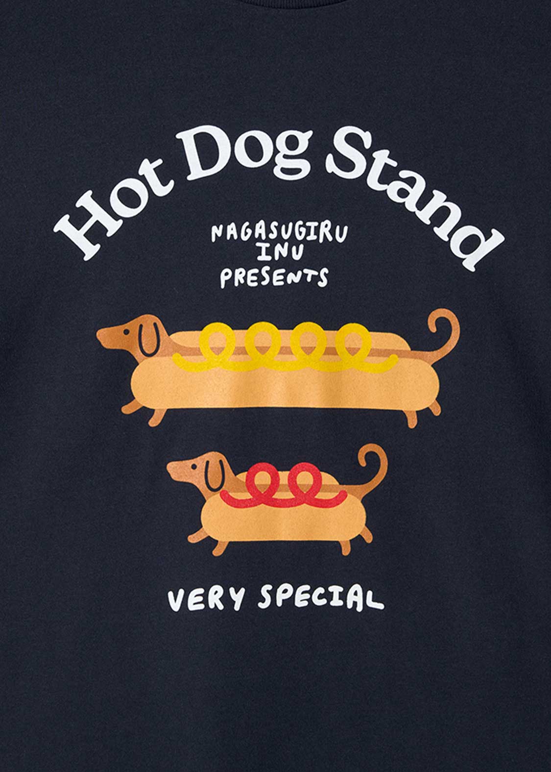Nagasugiru Inu Meets Hot Dog DRK | T-Shirt