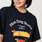 Nagasugiru Inu Meets Hot Dog DRK | T-Shirt