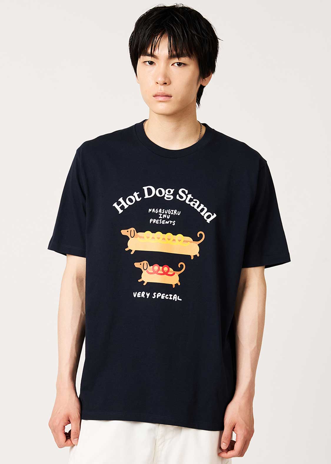 Nagasugiru Inu Meets Hot Dog DRK | T-Shirt
