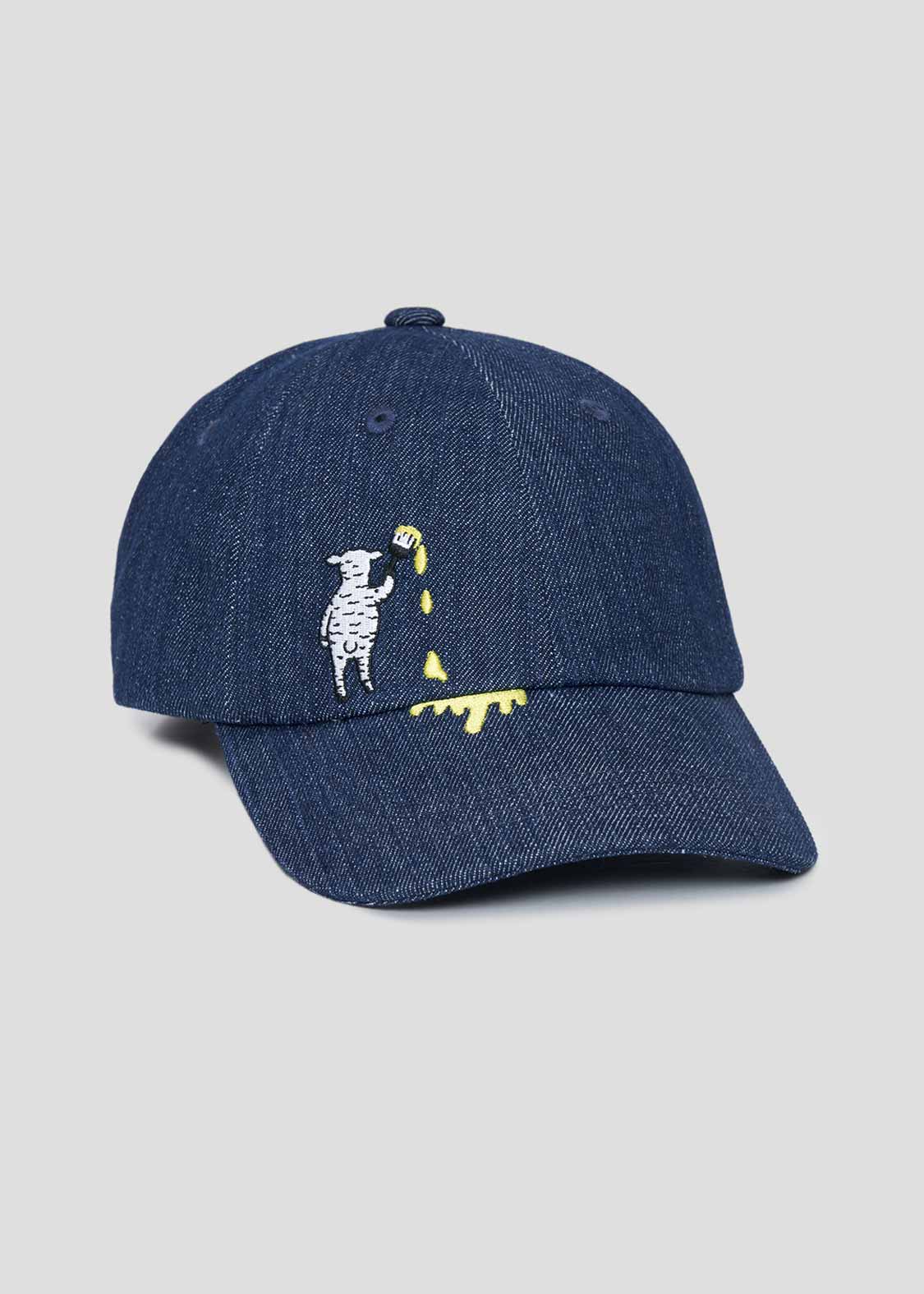 Denim Cap (Lamb Chop painting)