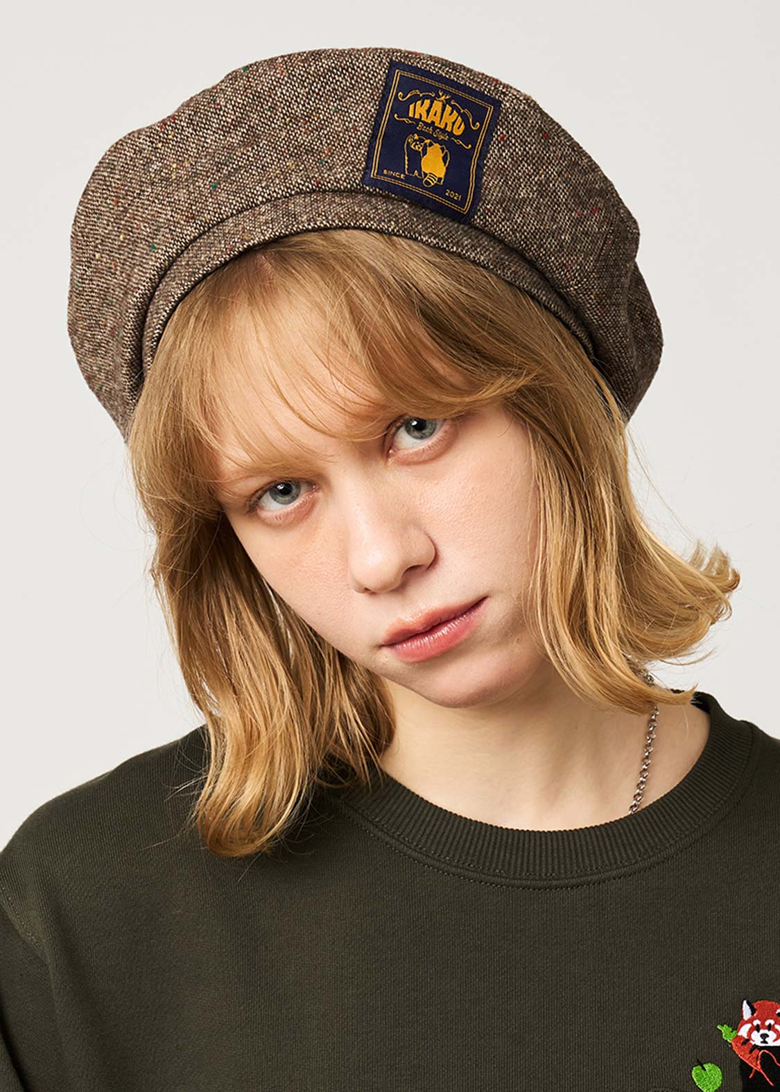 Ikaku Back Style | Tweed Beret