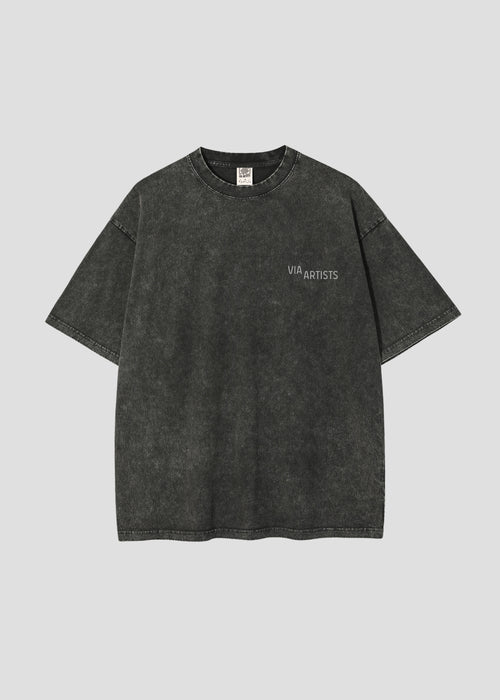 ADAM LISTER - Mona Lisa | Big Silhouette Acid Wash T-Shirt