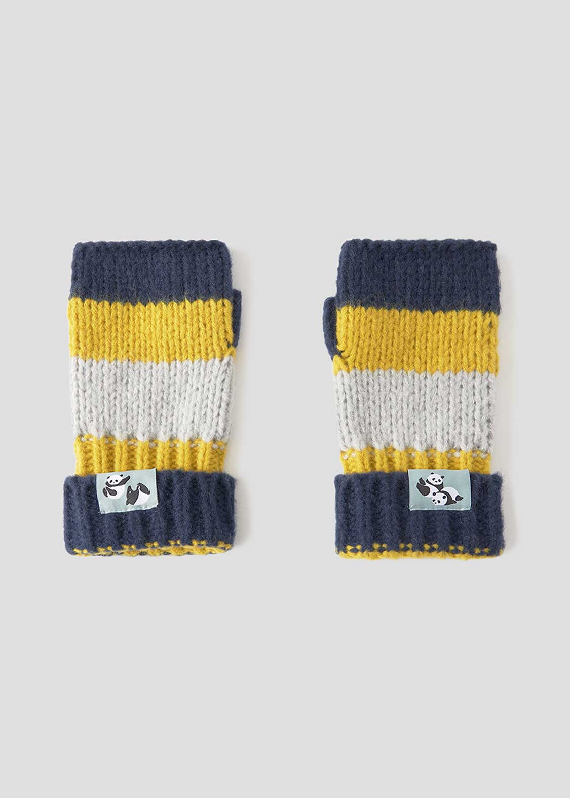 Rolling Pandas | Knit Line Gloves