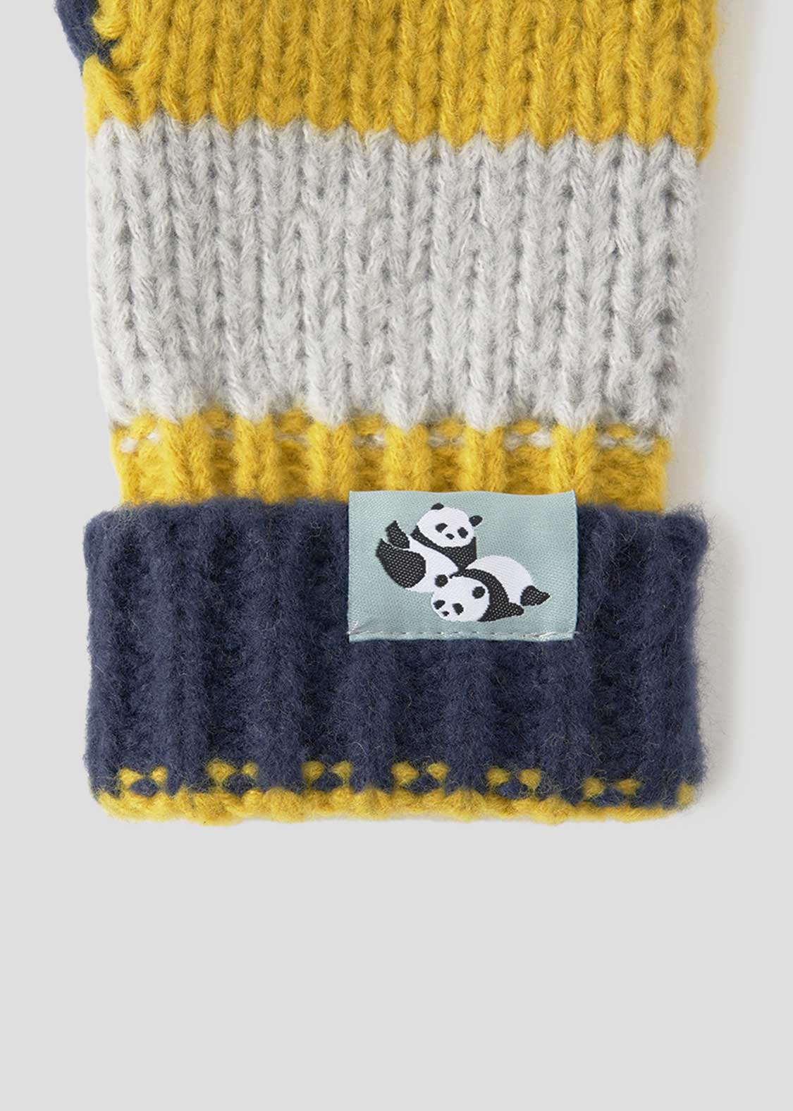 Rolling Pandas | Knit Line Gloves