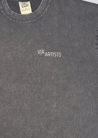 ADAM LISTER - Mona Lisa | Big Silhouette Acid Wash T-Shirt