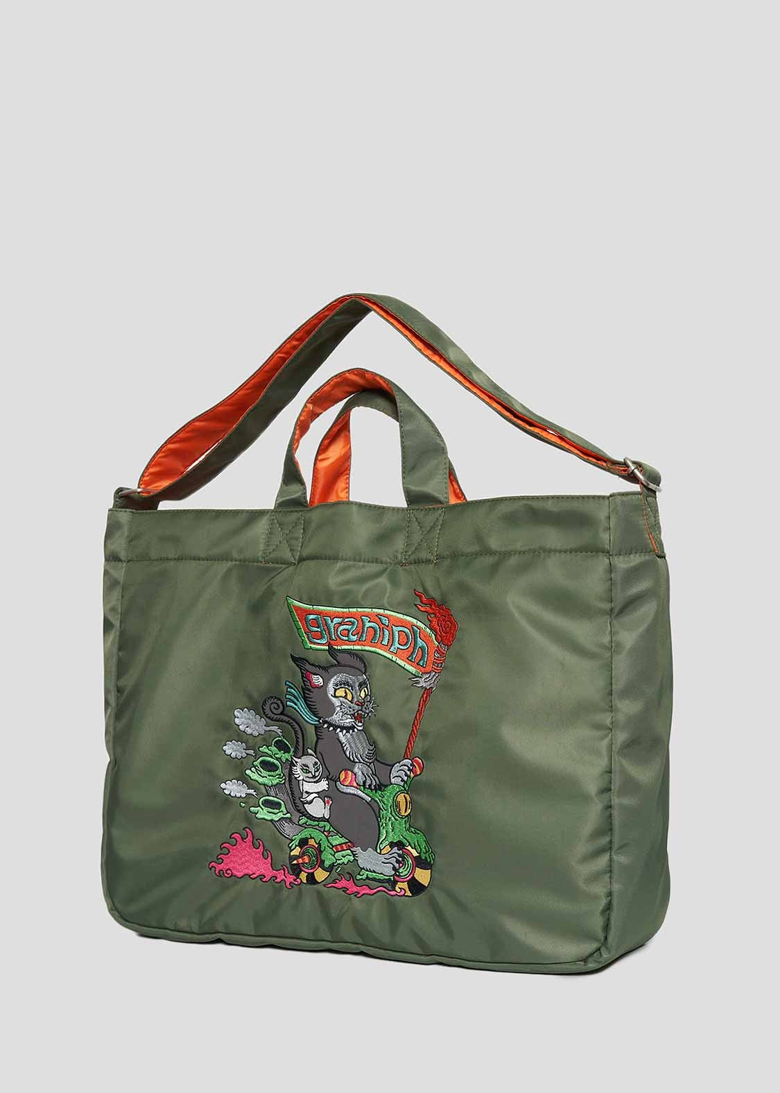 2Way Tote Bag (Ayako Ishiguro Biker Cat)