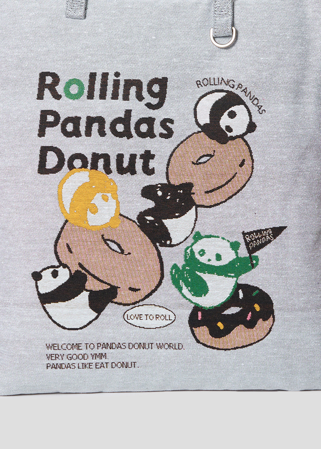 Rolling Panda'S Donuts | Jacquard Tote Bag