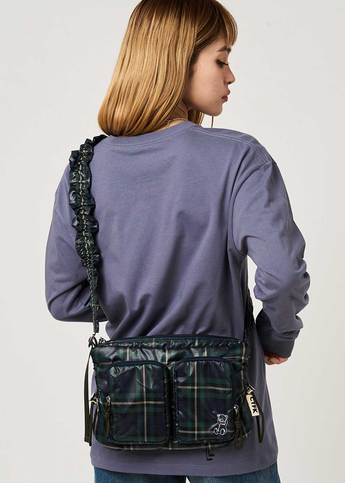 Control Bear A | Gathered Cross Shoulder Bag