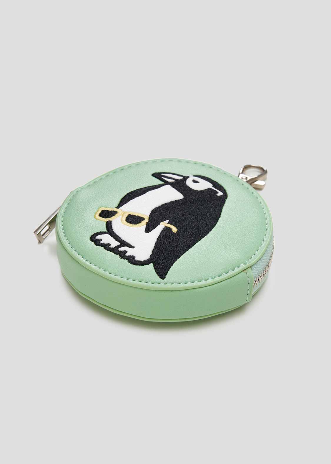 Custom Circle Pouch (City boy Penguin)