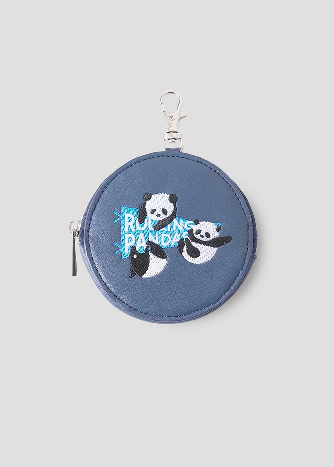 Rolling Pandas Pennant | Faux Leather Custom Circle Pouch
