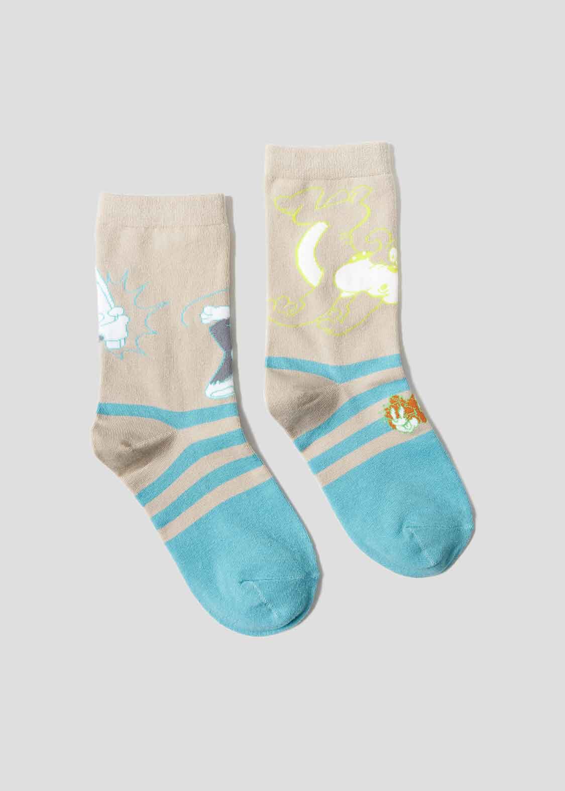 Tom and Jerry Middle Socks (Tom and Jerry_Home run)